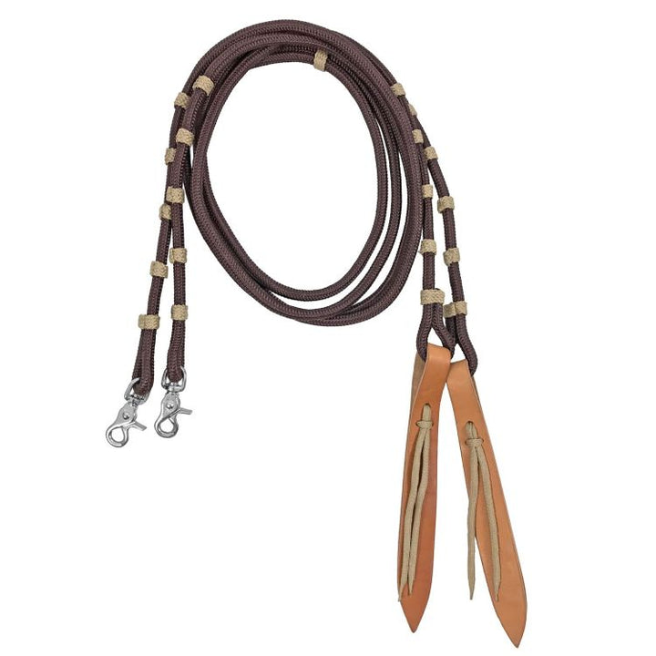 Rênes en nylon Lakota avec rabat en cuir RE00099