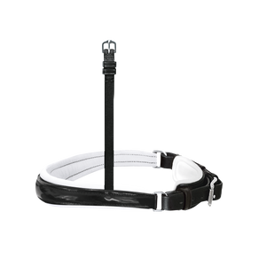 Passier exchangeable anatomically formed caveson with patent leather trim and white lining