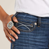 Ariat R.E.A.L. Perfect Rise Stretch Rosa Boot Cut Jean fur Damen