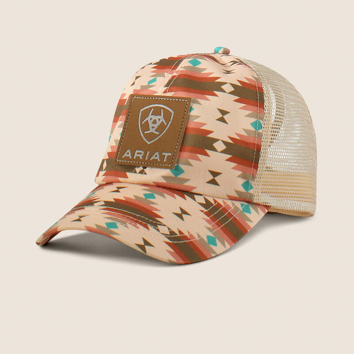 Ariat southwest print logo patch cap voor dames