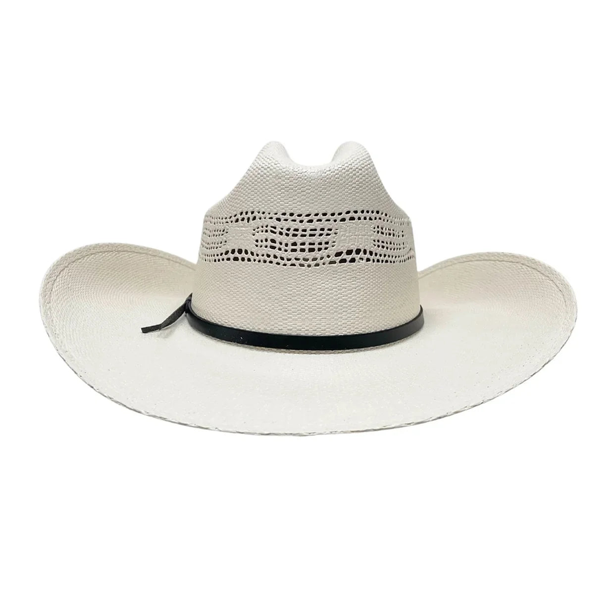 Straw Cowboy Hat with 3 Interchangeable Bands Adult Western Funcredible Straw Cowboy Hat - Woven Cowgirl Hat with 3  main image 3