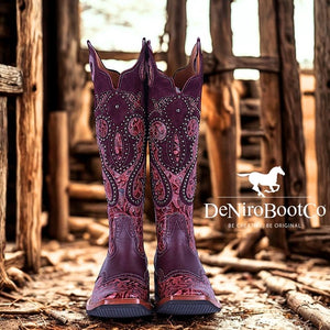 Bottes western De Niro Buckaroo bordeaux