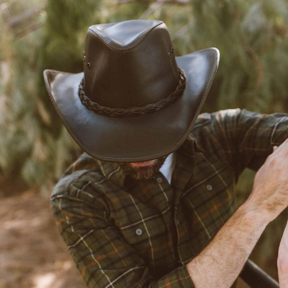 American hat makers Hollywood |  Leather Cowboy Hat