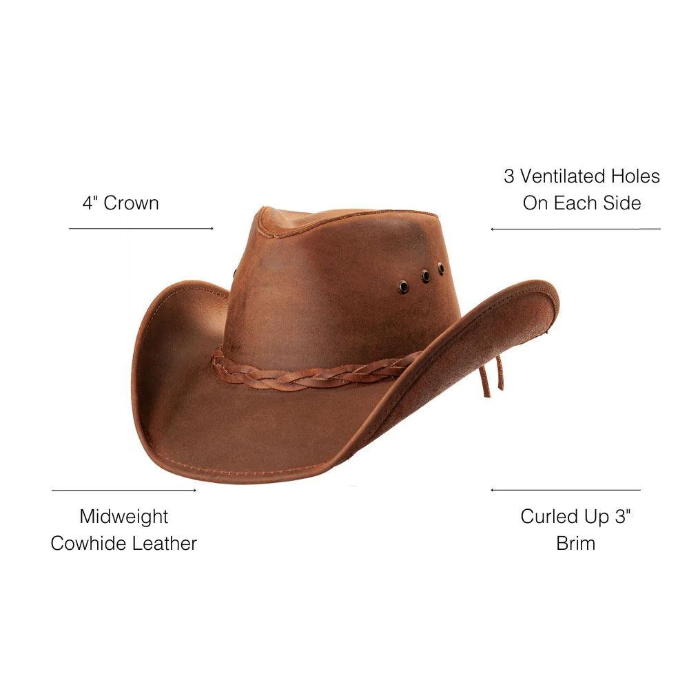 American hat makers Hollywood |  Leather Cowboy Hat