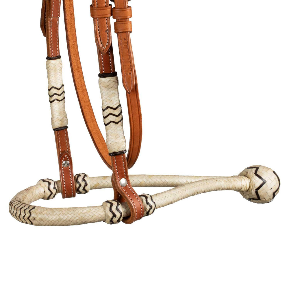 Pool's bosal bridle with horsehair reins