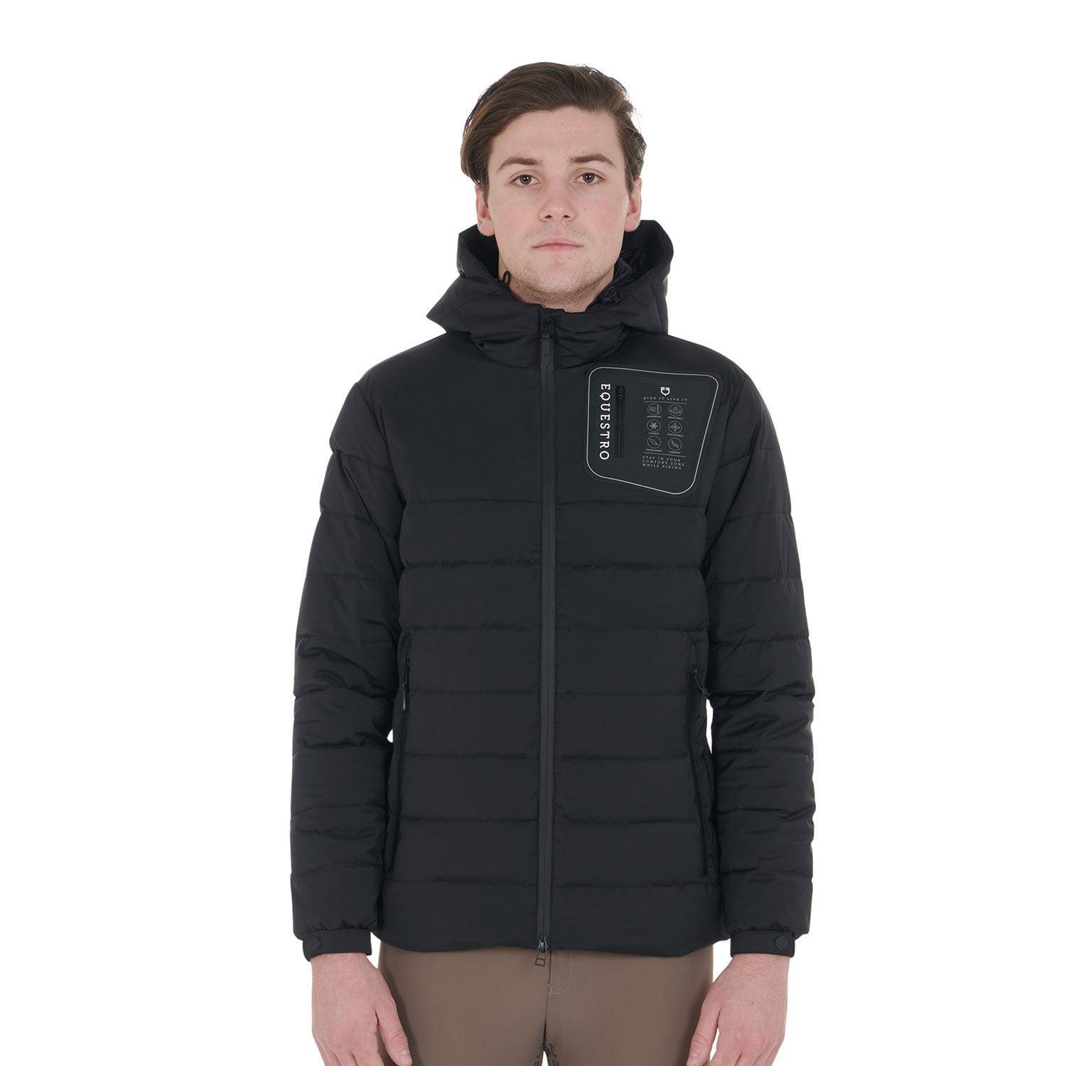 Equestro men s stretch fabric down jacket