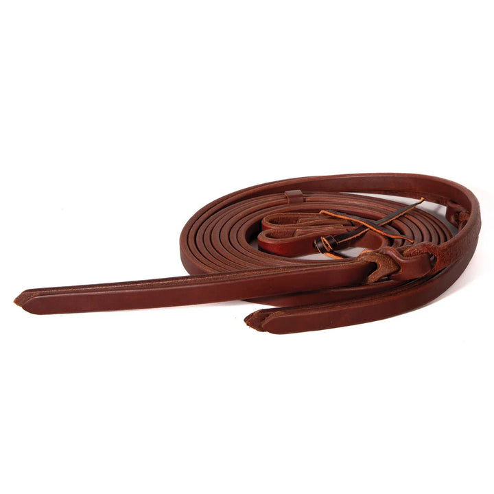 8ft Western Barrel Racing Reins - Braided Leather With Scissor Snaps For Horse Competition
