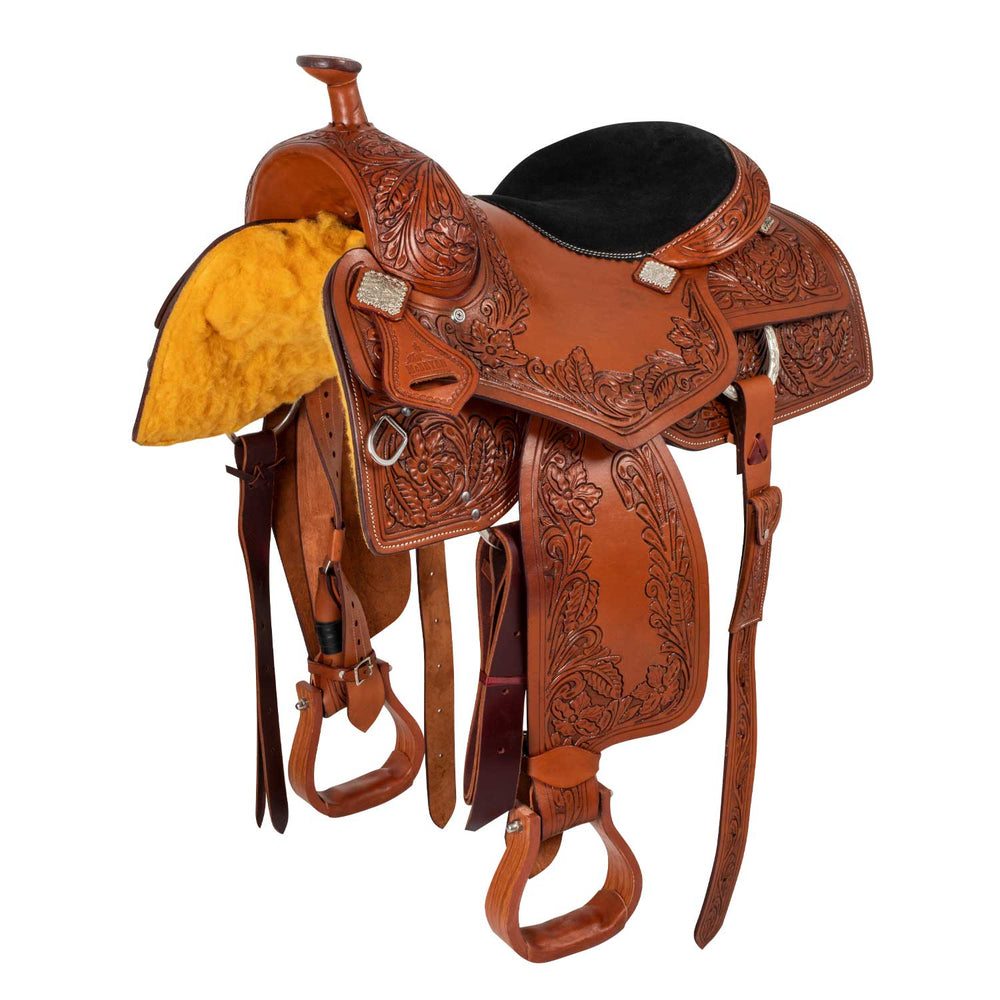 Sacoche western en cuir | Tissage floral natté, randonnée Sacoche western en cuir | Tissage floral natté, randonnée