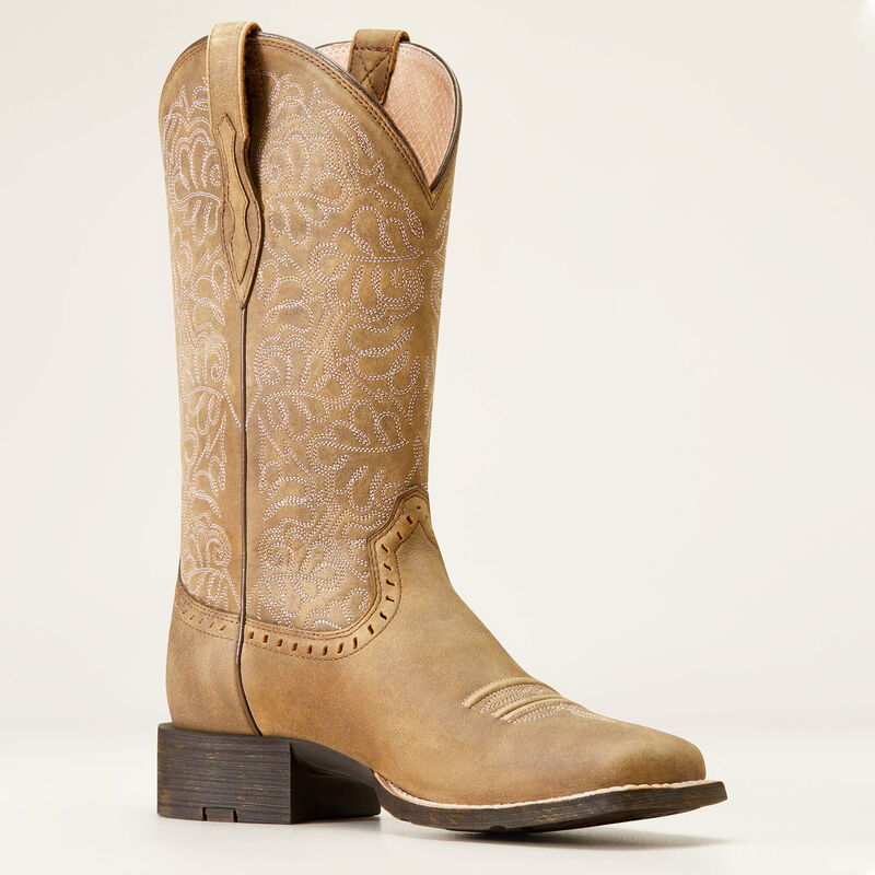 Ariat Round up Remuda wide square toe Western boot for ladies