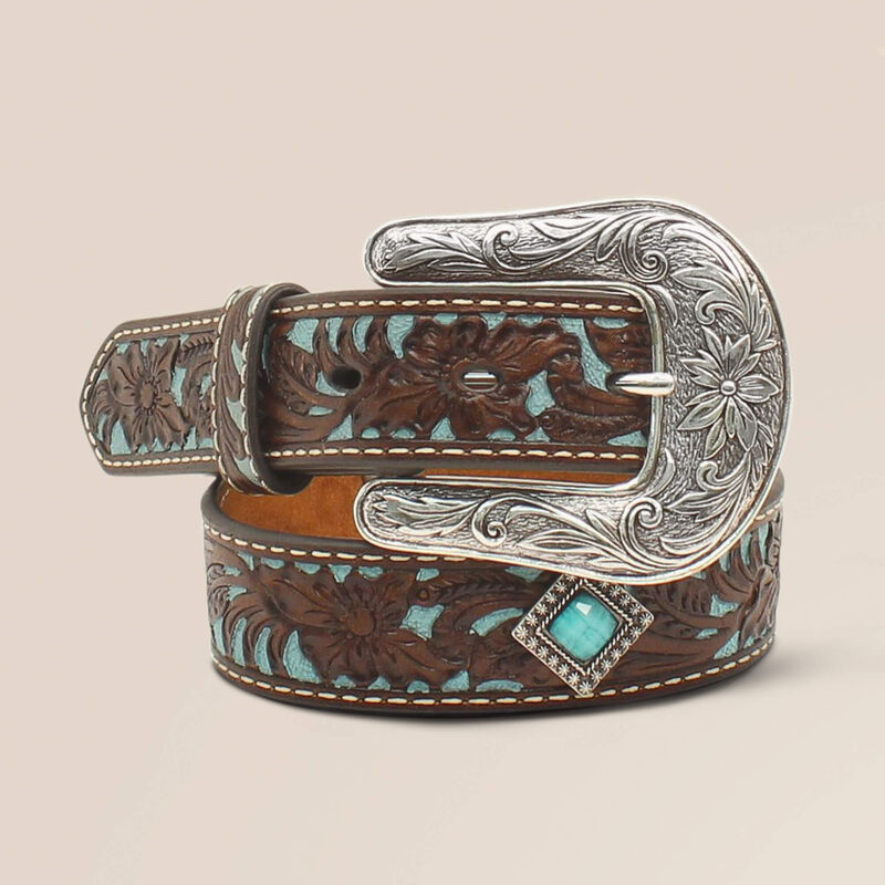 Ariat fancy tooled overlay riem voor kinderen