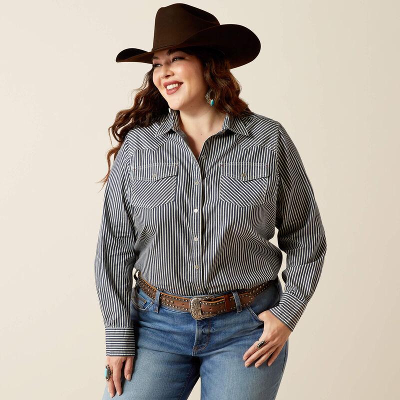 Ariat railroad stripe western shirt for women – HorseworldEU