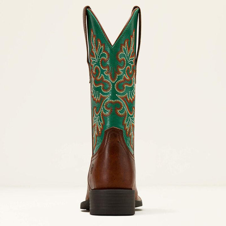 Ariat Round up wide square toe stretchfit Western boot for ladies