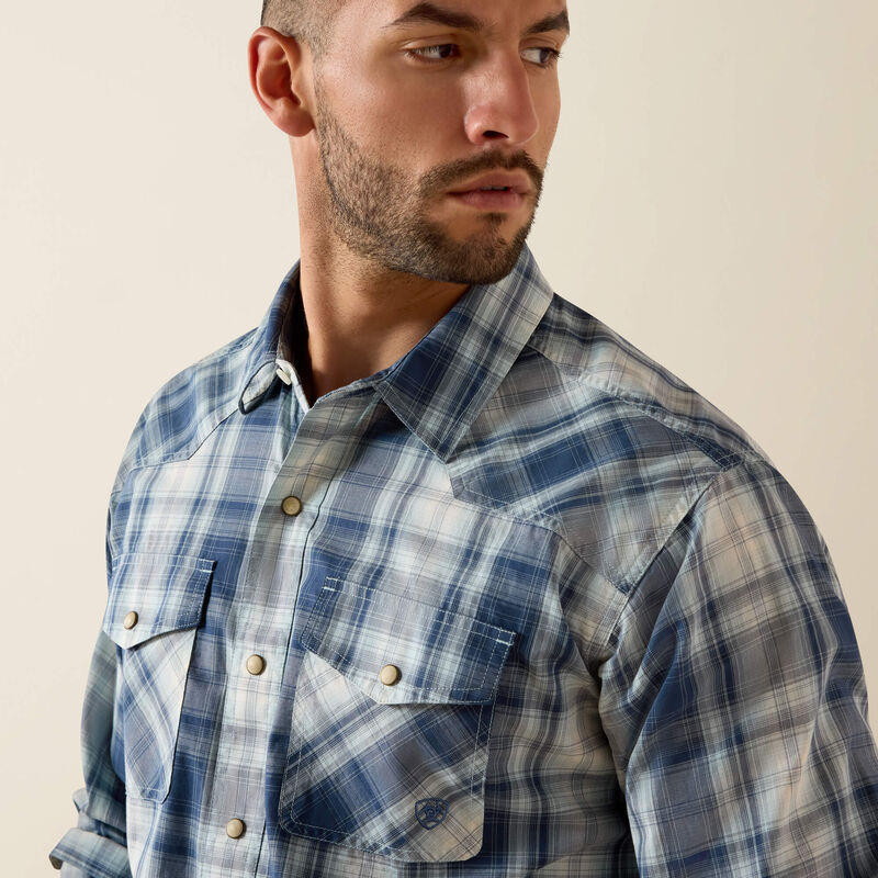 Ariat retro heathcliff fitted western snap shirt