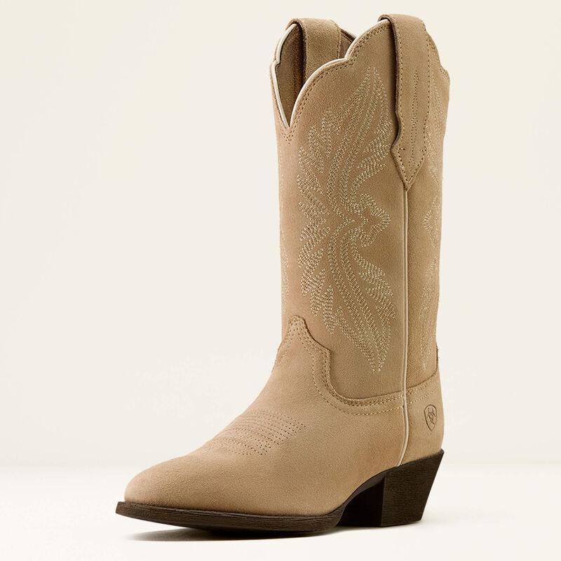 Bottes Femme Ariat Heritage Western R Toe Couleur Crème - Taille UK 3.5 - Occasion En Bon état
