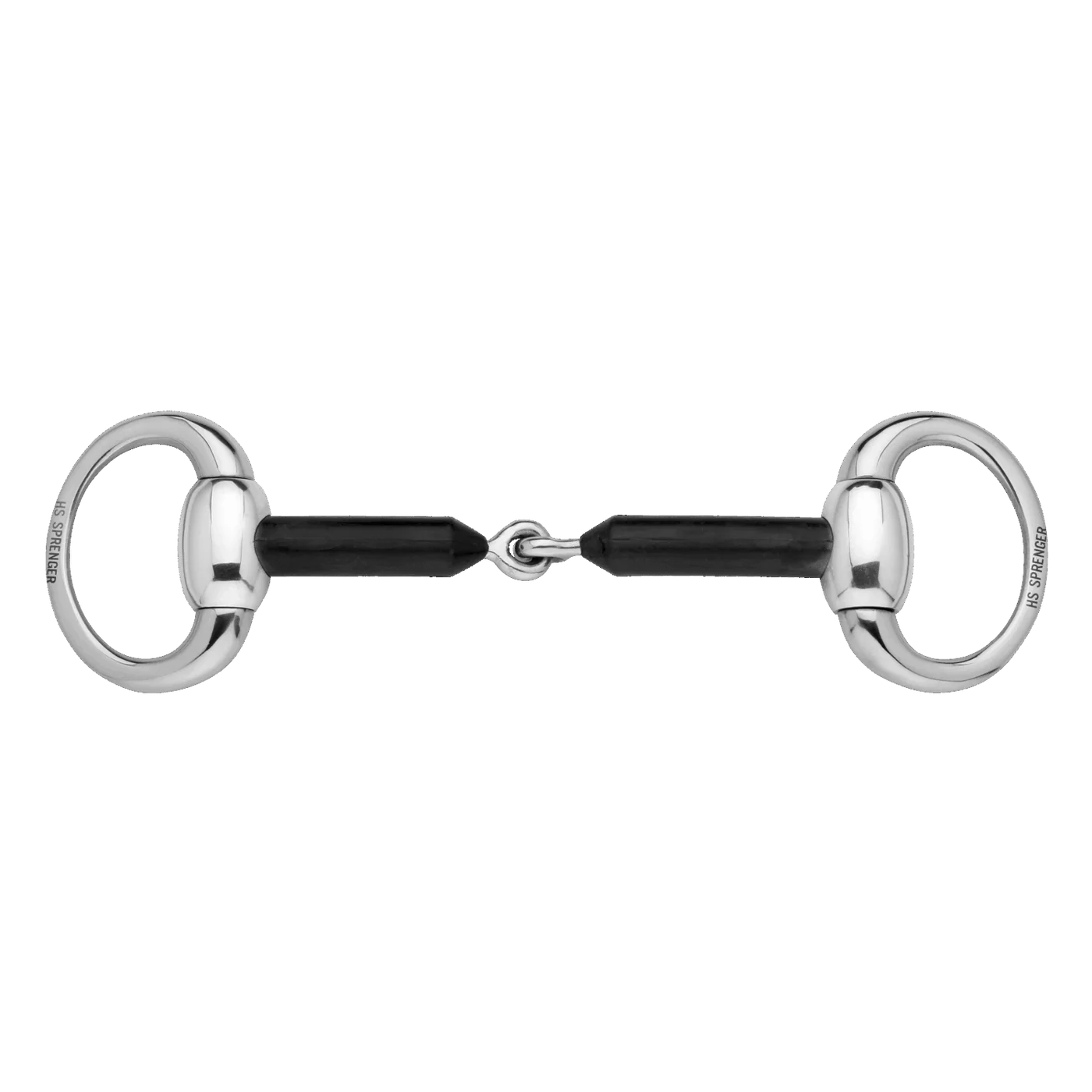 Herm. Sprenger Eggbutt bit 16 mm hard carbon with oval stainless steel rings - Stainless steel 40861