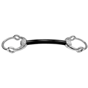 Herm. Sprenger Eggbutt Mullen Mouth Gag bit 16 mm hard carbon with stainless steel gag rings - Stainless steel 40862