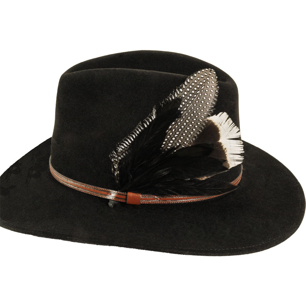 American hat makers black hat feather