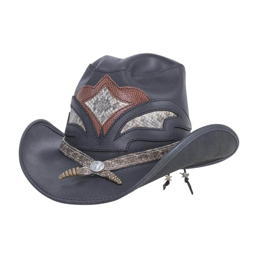 American hat makers Storm | leder en ratelslang cowboyhoed