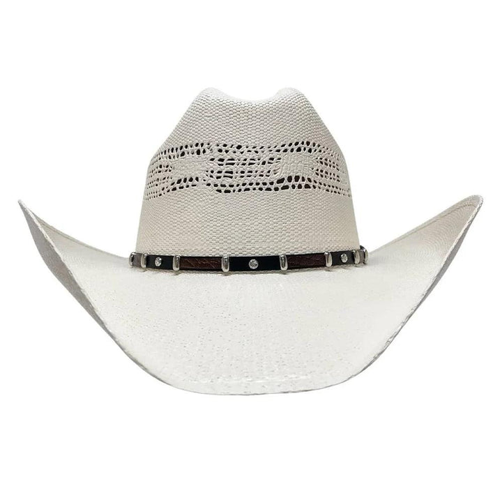 American hat makers Montana | Chapeau de cow-girl en paille pour femmes avec bandeau de chapeau occidental
