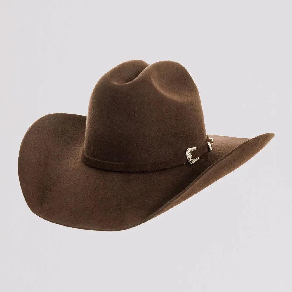 American hat makers Cattleman Mens Felt chocolate Cowboy Hat HorseworldEU
