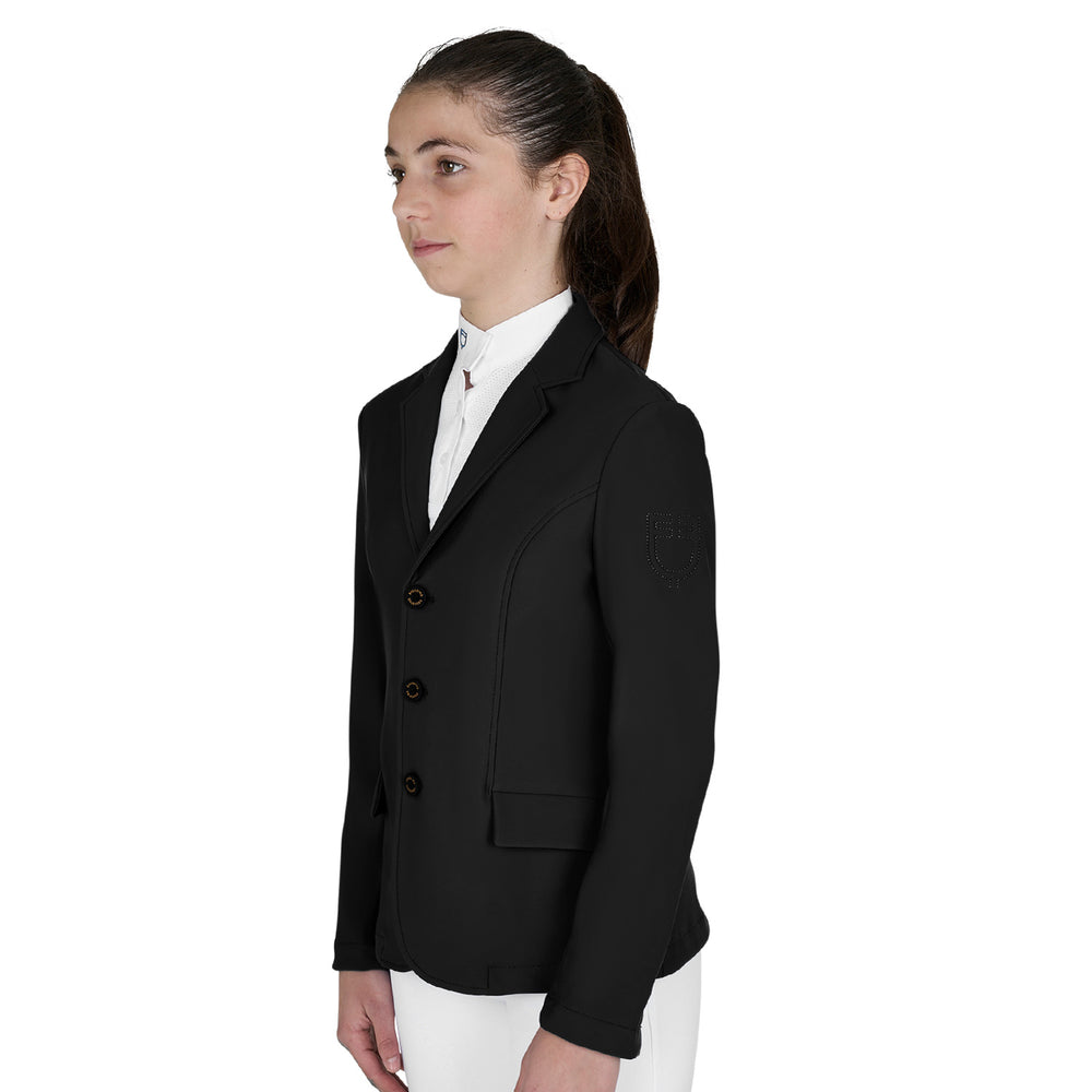Equestro kids slim fit three buttons competition jacket