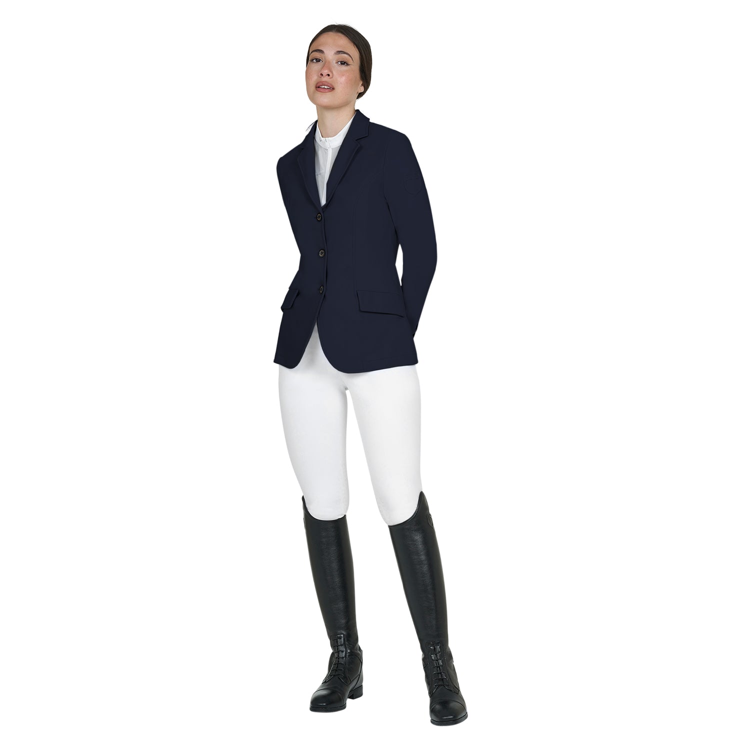 Equestro women's competition jacket with embossed logo