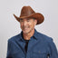 Americn hat makers Gorge | Chapeau de Cowboy Cattleman en Cuir pour Homme avec Bande de Chapeau en Cuir