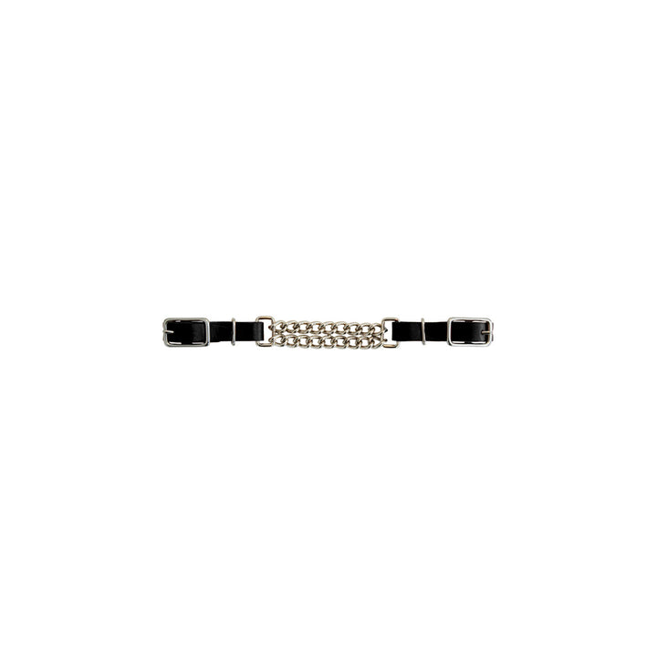 Lakot leather curb double chain MO00198