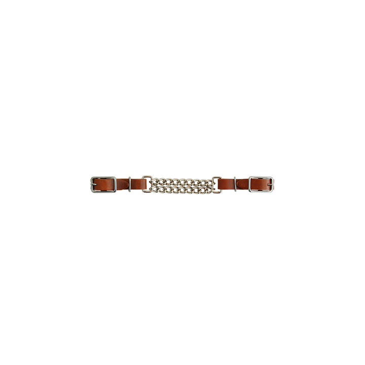 Lakot leather curb double chain MO00198