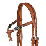 Ensemble bosal bicolore Pool's avec rênes en crin de cheval