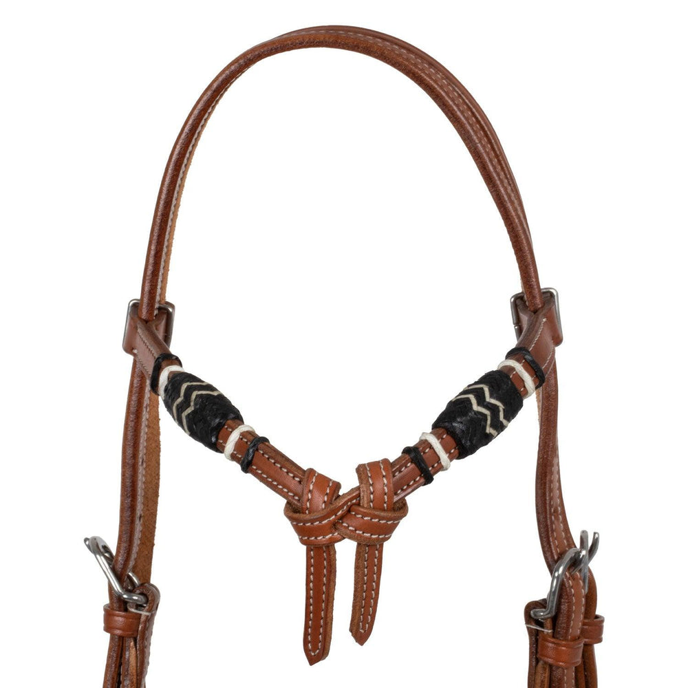 Ensemble bosal bicolore Pool's avec rênes en crin de cheval