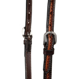 Pool's one ear western bridle snake tooling