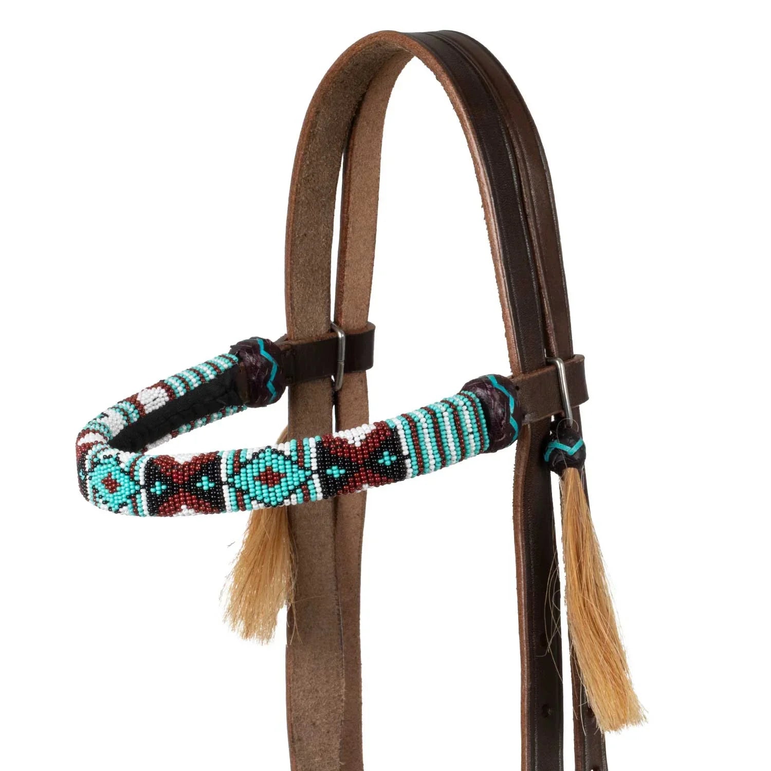 Pool's western headboard with decorations in colored beads PLH01042
