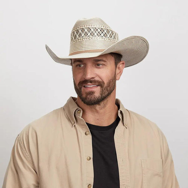 6127 Straw Cowboy Hats Cowgirl Hat Western Cowboy Hat Rancher Hat For Men Stetson Ranch Natural Cattleman 100X Straw Cowboy Hat 7 3/8  main image 4