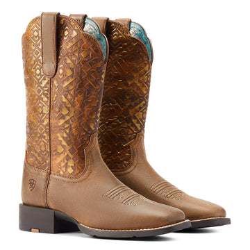 Ariat Round Up Wide Square Toe Western Boot for ladies - HorseworldEU