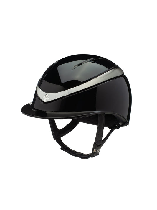 Charles Owen halo helmet glossy black / platinium - HorseworldEU