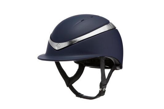 Charles Owen halo helmet matt navy / platinium - HorseworldEU