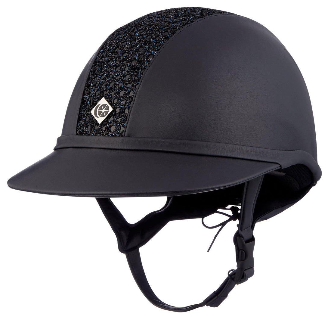 Charles Owen SP8 plus leatherlook helmet with sparkly center Charles Owen