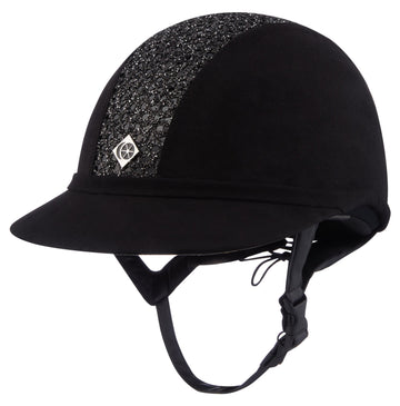 Charles Owen SP8 plus microsuede helmet with sparkly center Charles Owen