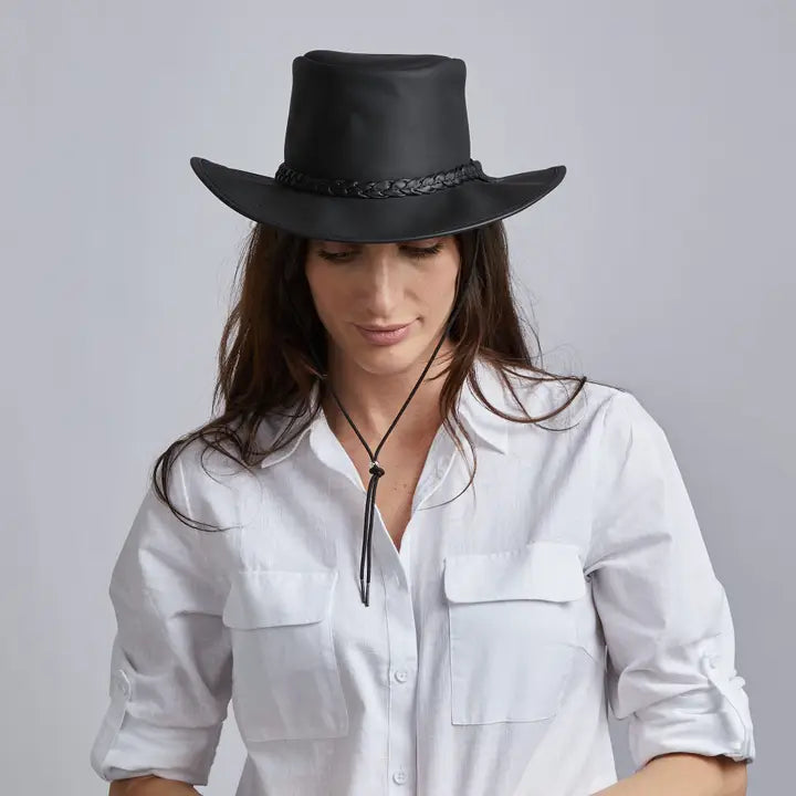 American hat makers Crusher | Crushable Leather Outback Hat