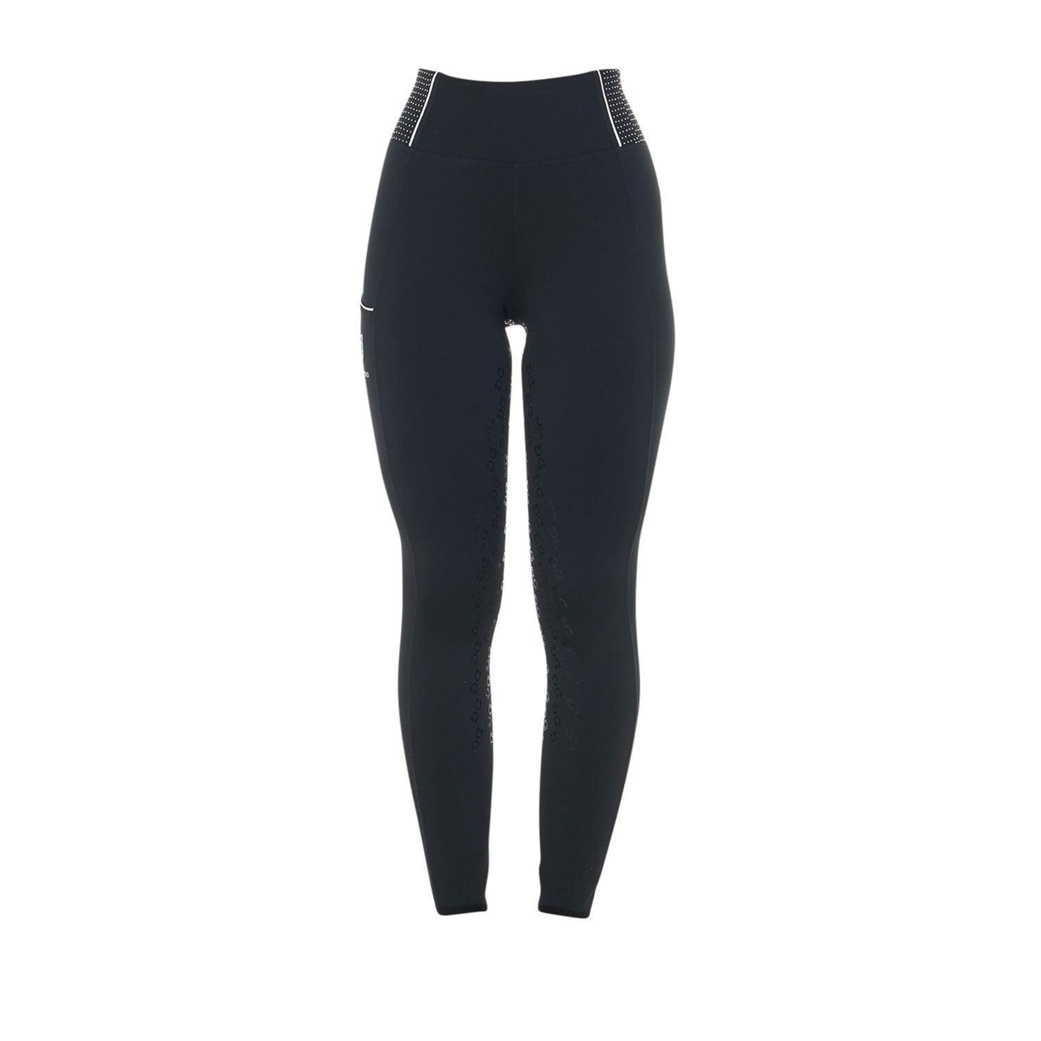 Equestro women's slim fit leggings rhinestones - HorseworldEU