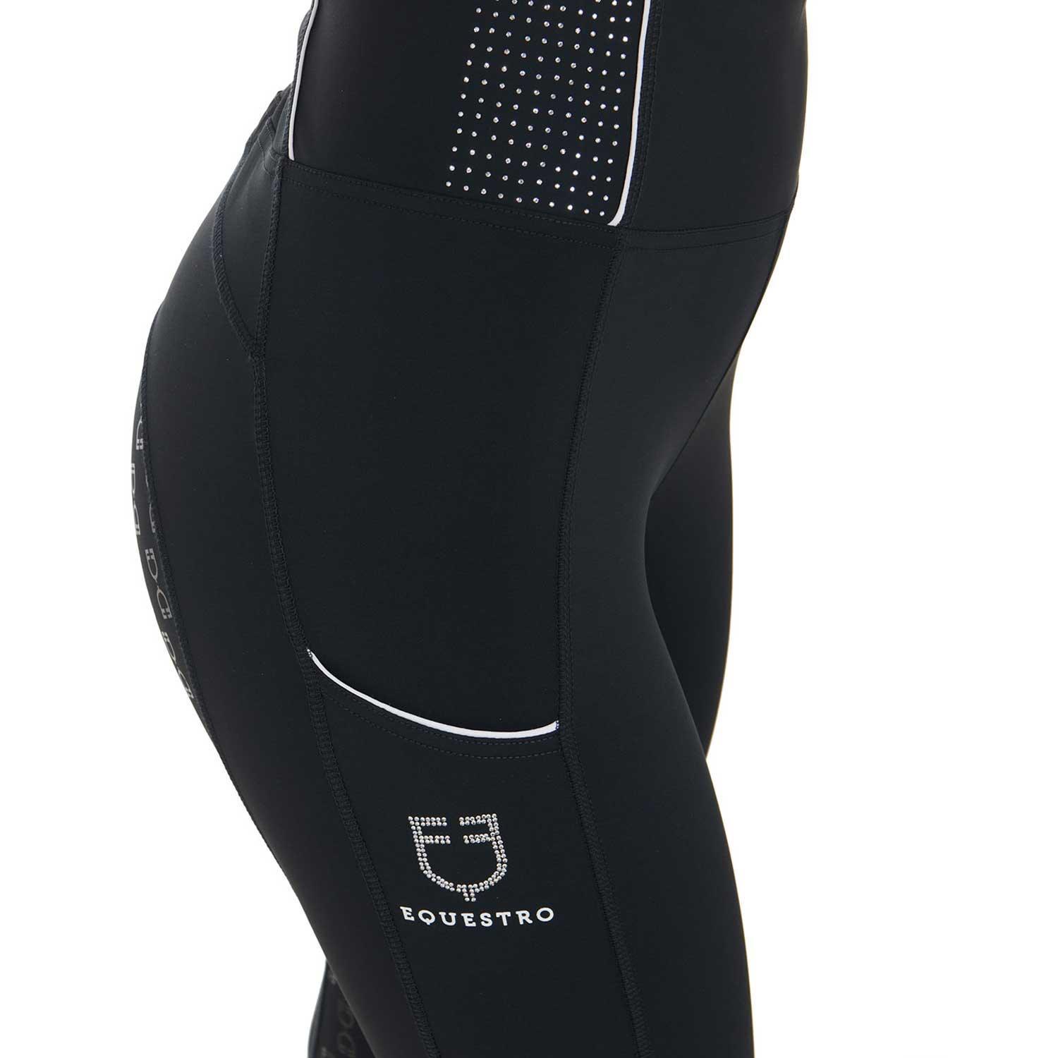 Equestro women's slim fit leggings rhinestones - HorseworldEU