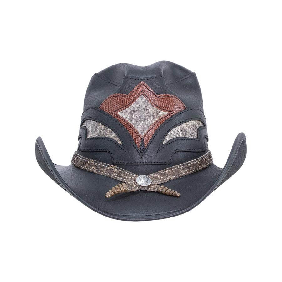 American hat makers Storm | leder en ratelslang cowboyhoed