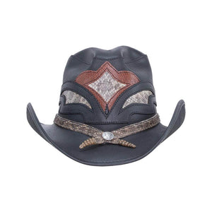 American hat makers Storm | leder en ratelslang cowboyhoed
