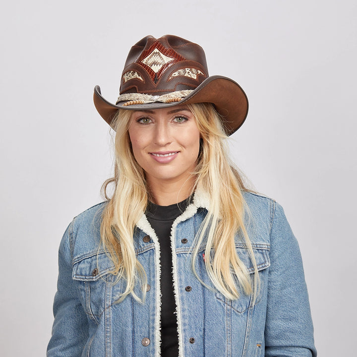 American hat makers Storm | Leather and Rattlesnake Cowboy Hat
