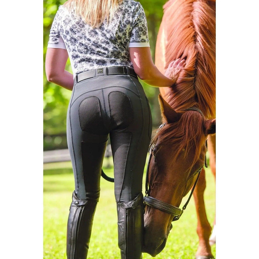 Fits performax pull on full seat breeches with black leather Fits riding