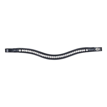 HFI padded wave browband with strass - HorseworldEU