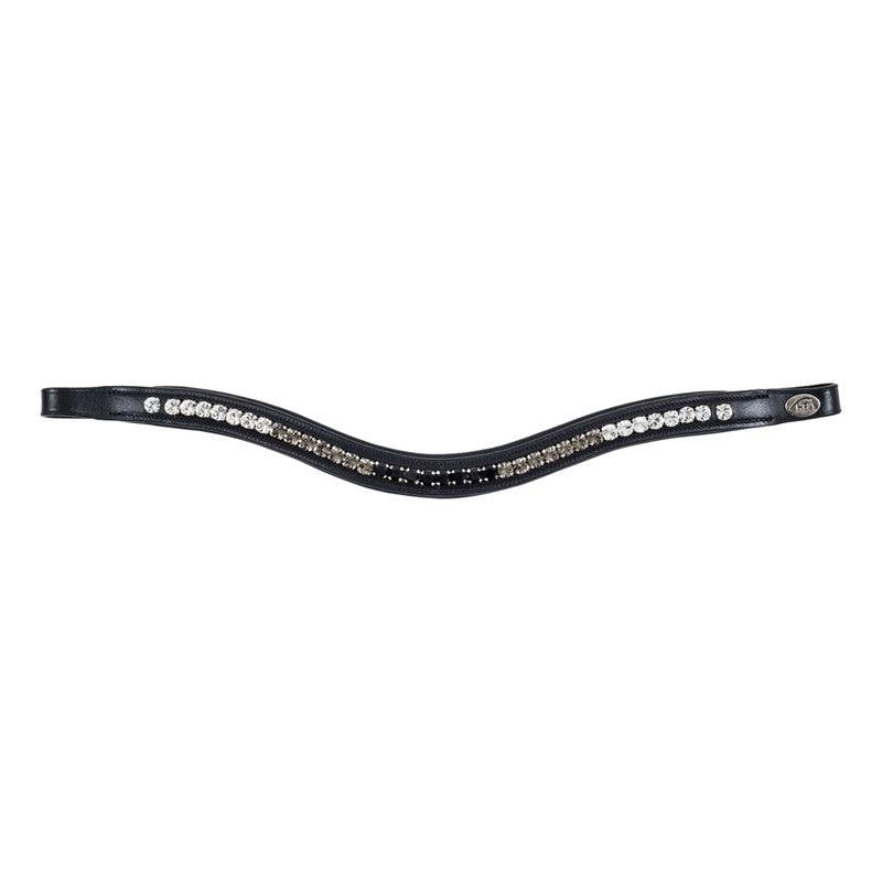 HFI padded wave browband with strass - HorseworldEU