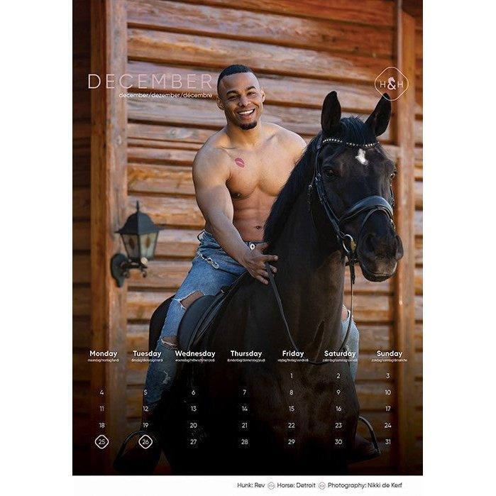 Horse and hunk calender 2023 HorseworldEU