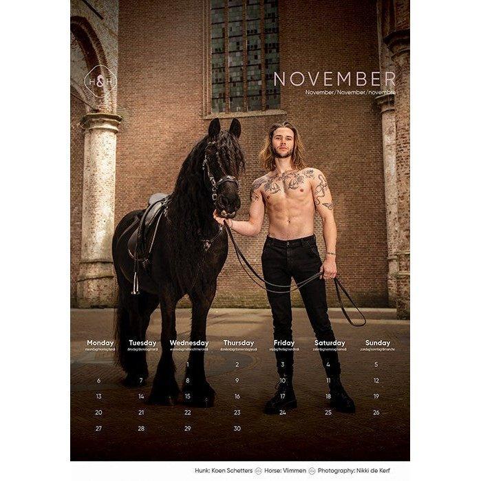 Horse and hunk calender 2023 HorseworldEU